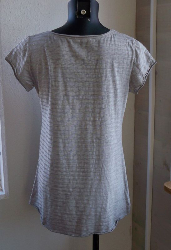 Stentvättad T-shirt Grå