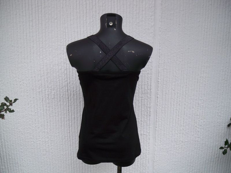 Svart Linne Med Lurexband TARA Ze-Ze