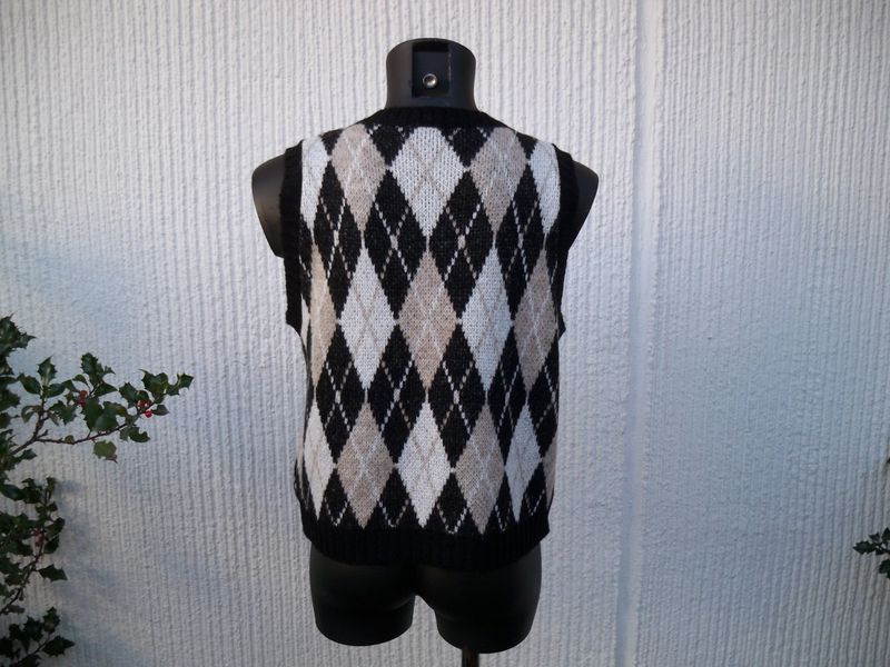 Svart Slipover med Geometriskt mönster