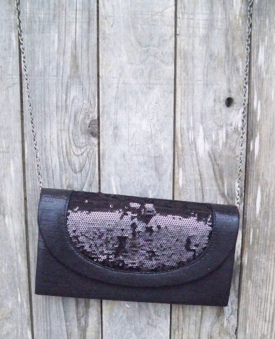 Huvudbild Svart Clutch Aftonväska Paljett