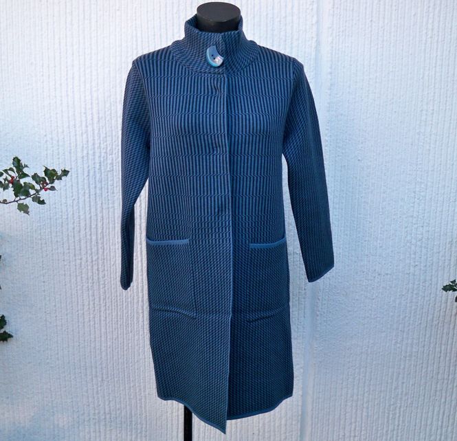 Huvudbild Mönstrad Kappa Blå Svart