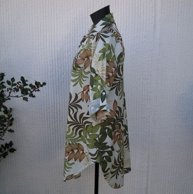 Mönstrad Tunika Beige Grön Brun