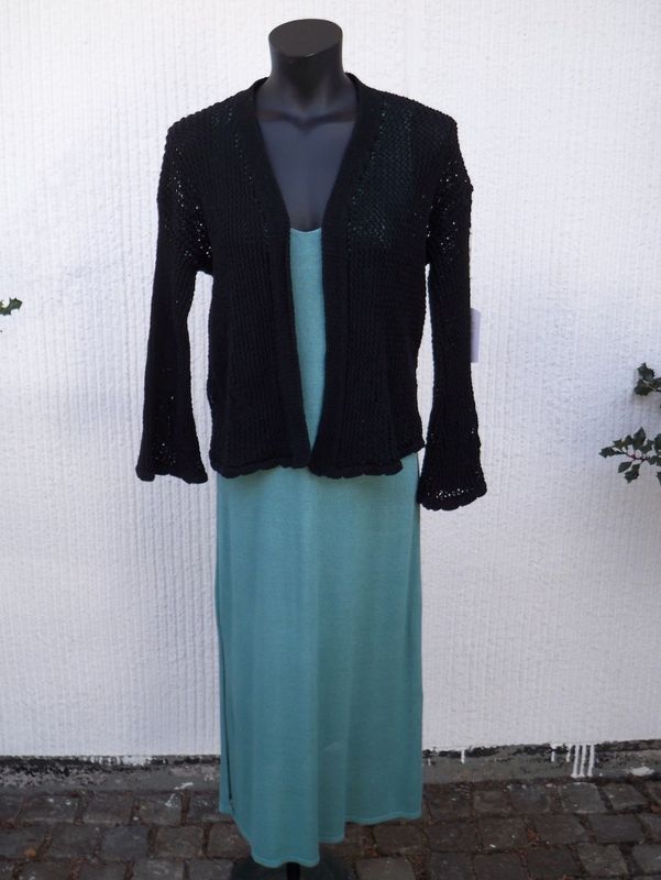 Svart Stickad Bomullskofta