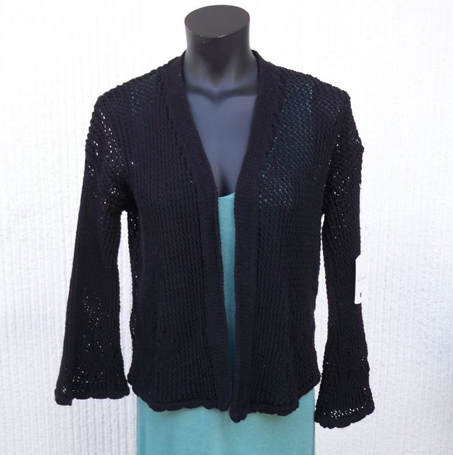 Huvudbild Svart Stickad Bomullskofta