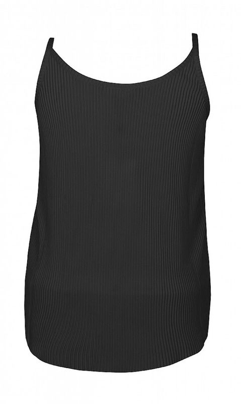 Svart Plisserat Linne Ze-Ze