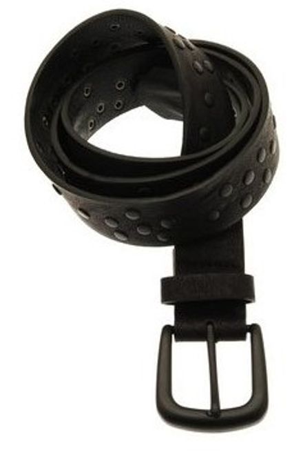 Huvudbild Svart bälte med svarta nitar. Bit'avant.
