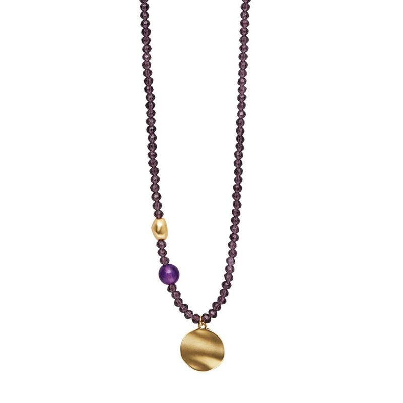 Långt Lila Halsband / Armband ALICE Purple Dansk Smykkekunst