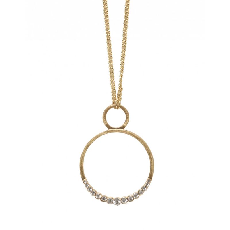 Guldpläterat Halsband CIRCLE. Dansk Smykkekunst