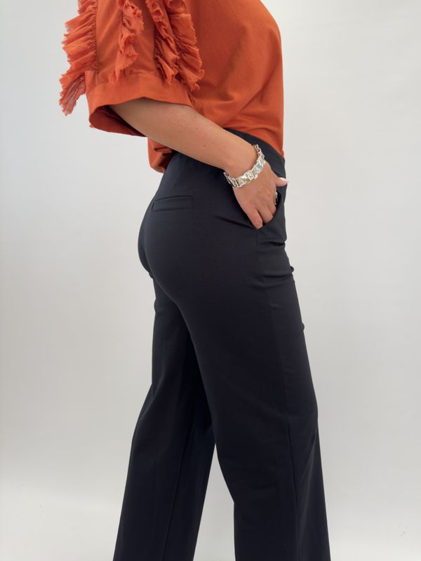 Svarta Stretchiga Kostymbyxor