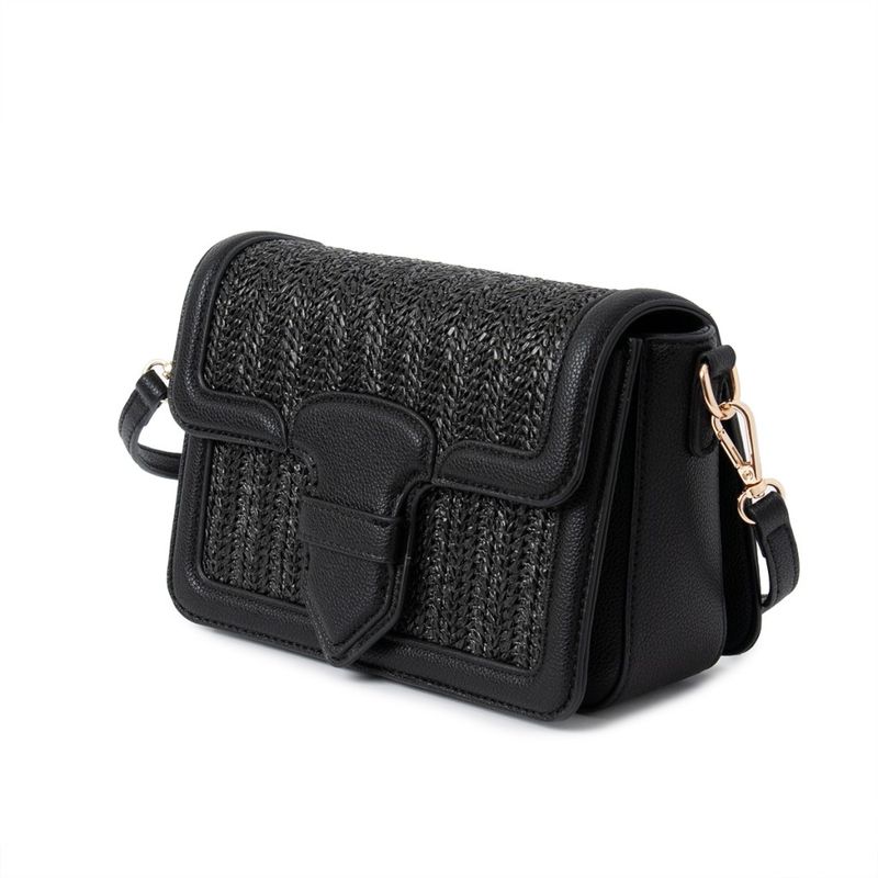 Svart liten axelremsväska clutch