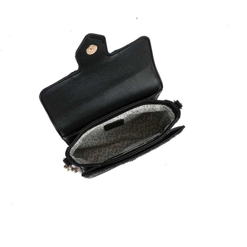 Svart liten axelremsväska clutch