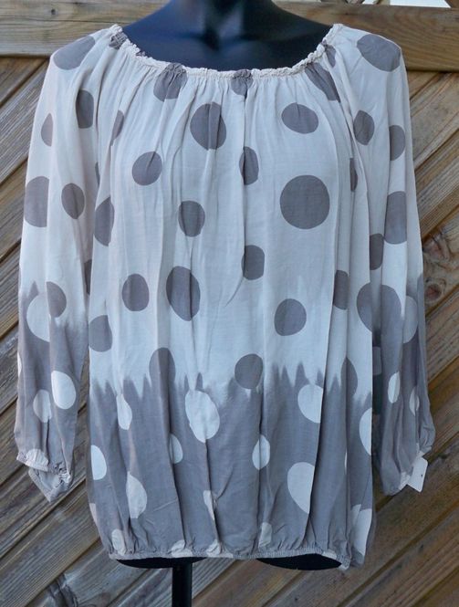 Huvudbild Prickig Blus Beige/grå
