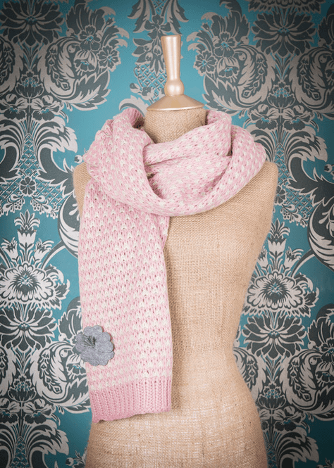 Huvudbild Rosa Stickad Halsduk - Camille Powder Design