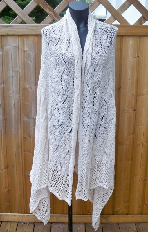 Stor Naturvit Sjal Ullmix