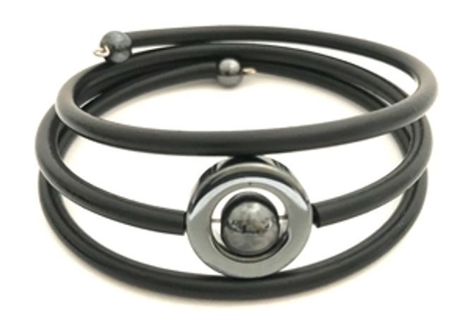 Huvudbild Gummiarmband Dilba Grå Hematit. Magnani ...