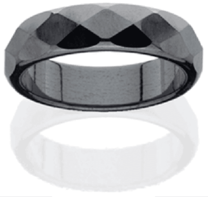 Huvudbild Fasettslipad Hematitring Magnani Smyckesdesign