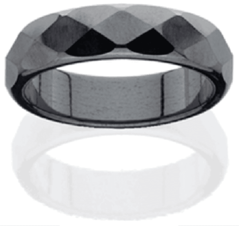 Fasettslipad Hematitring Magnani Smyckesdesign