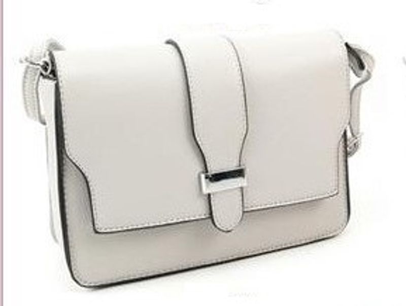 Ljusgrå axelremsväska