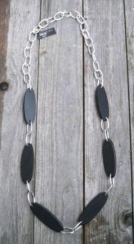 Svart trähalsband Ovaler OCK Sweden