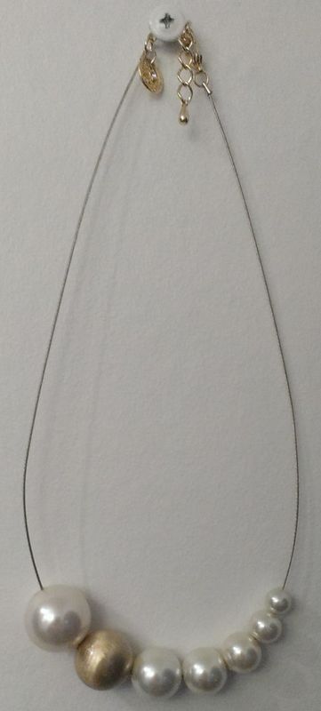 Halsband Stora Vita Pärlor Natasha Dansk Smykkekunst