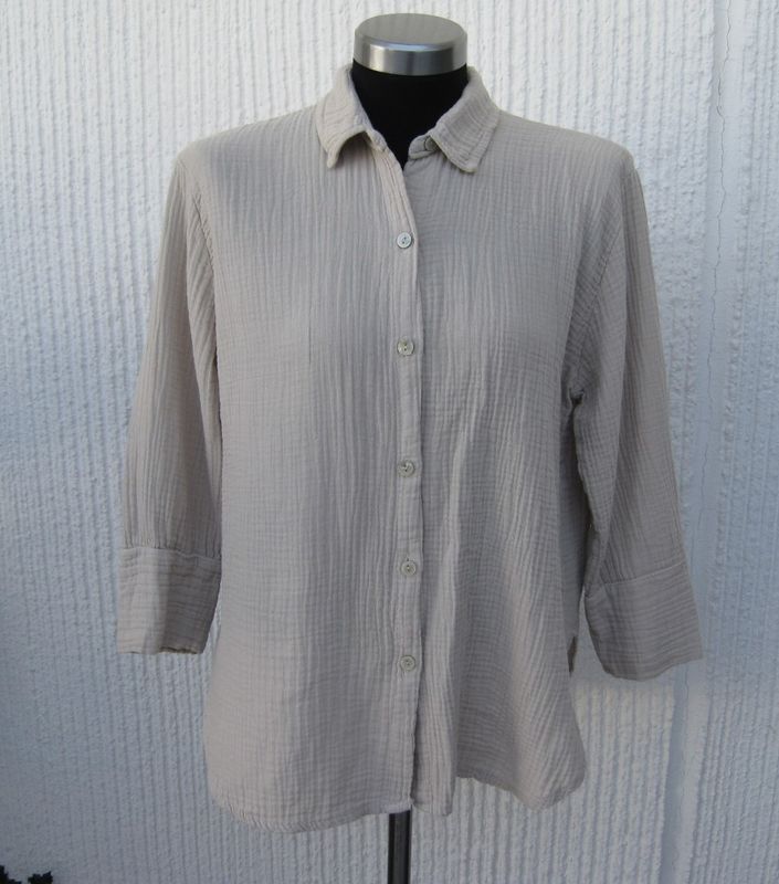 Beige Muslinblus