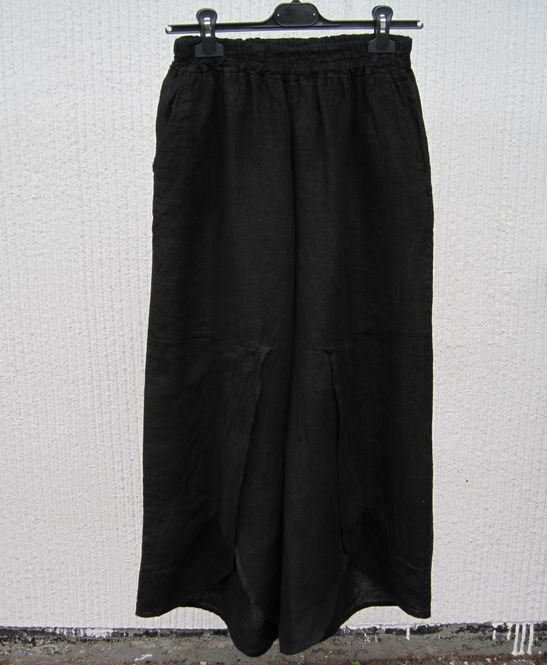 Huvudbild Svarta Linnebyxor Vida Ben Med Sprund