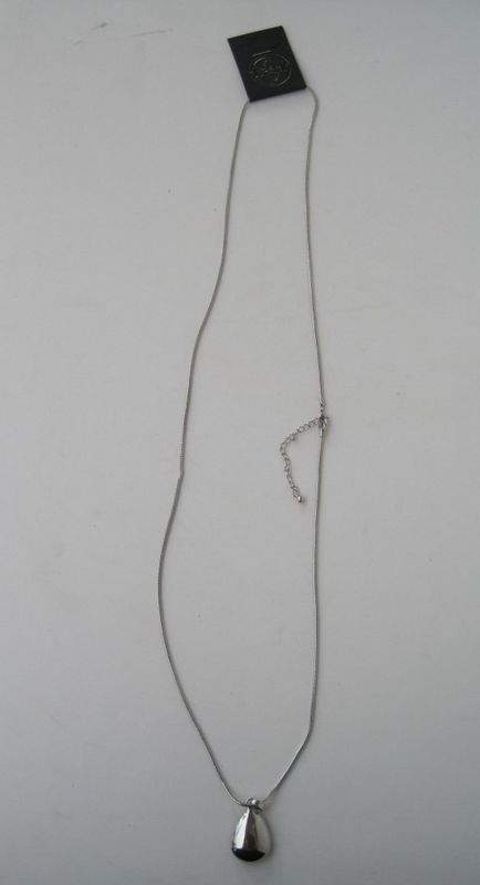 Långt Halsband Vit Droppe