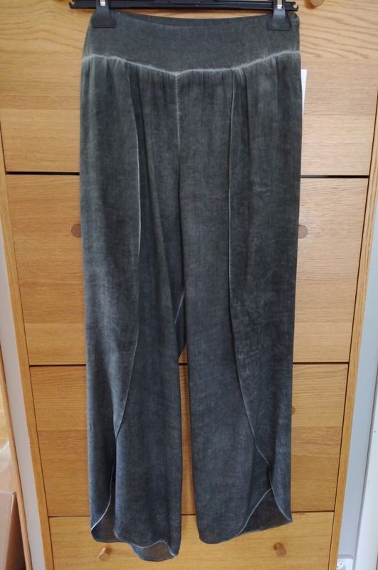 Kolgrå Haremsbyxor viskos