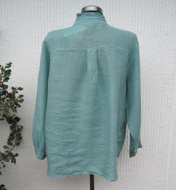 Jadegrön Linneblus Lång Ärm Janne K