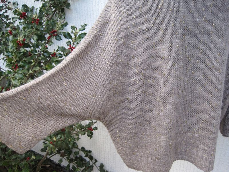 Gemini - Elisa Beige Stickad Tröja Med Lurex