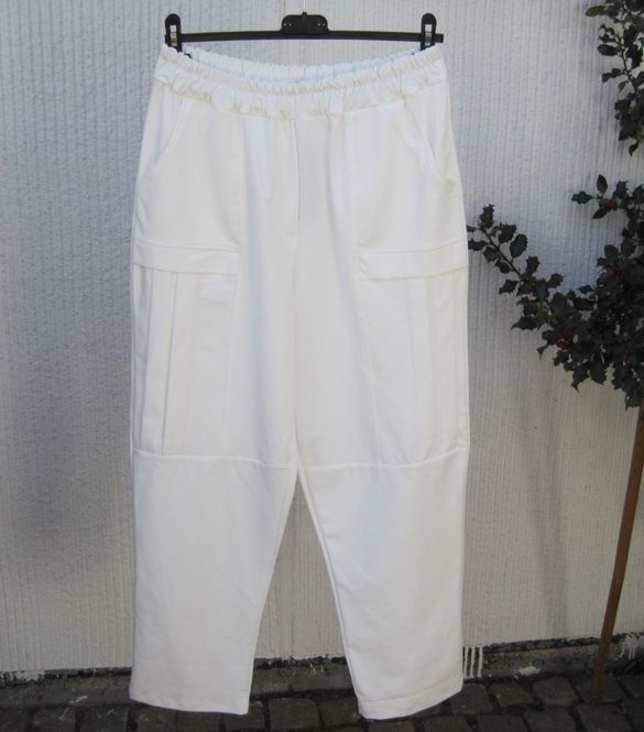 Huvudbild Vita Byxor Med Resårmidja