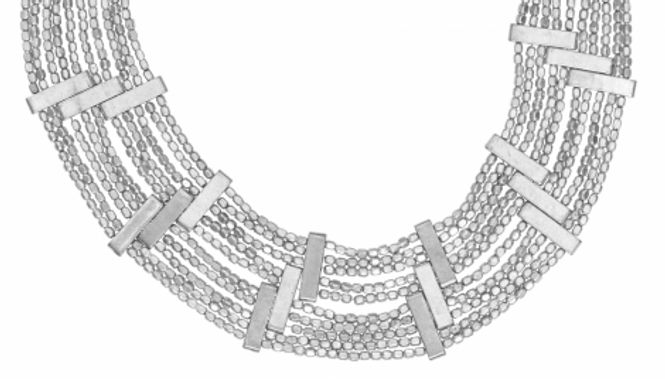 Huvudbild Halsband Silverpläterade Pärlor Magda Dansk ...