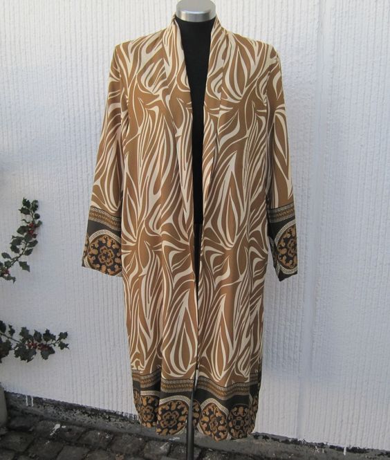 Huvudbild Mönstrad Kappa Kimono Beige Cremevit