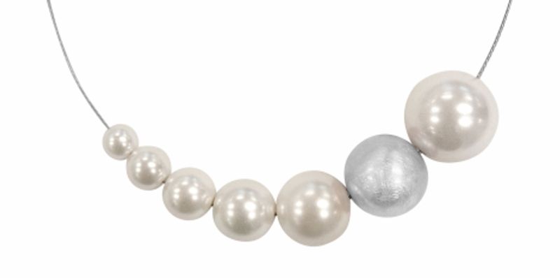 Halsband Stora Vita Pärlor Natasha Dansk Smykkekunst