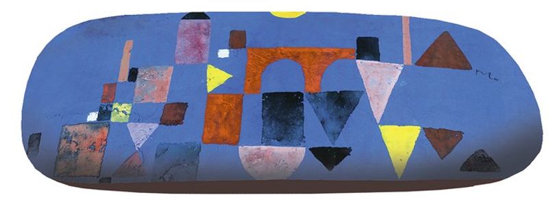 Hårt Glasögonfodral med putsduk. Paul Klee - Röd bro