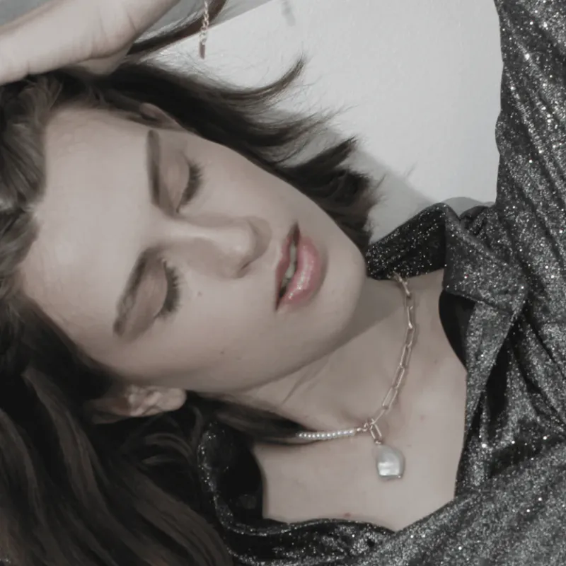 Halsband Pärlmix Guldpläterat