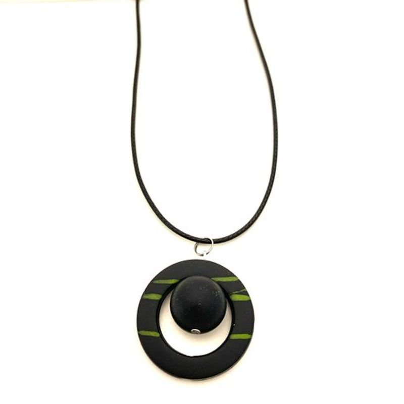 Halsband Saturnus Grön Svart