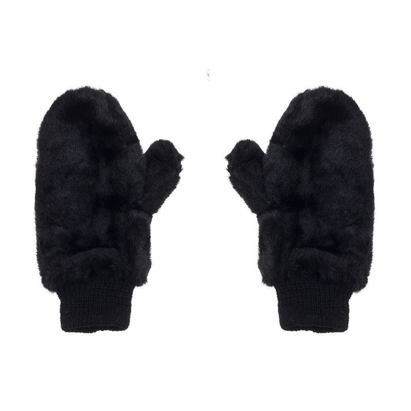 Svarta Tumvantar Med Fuskpäls