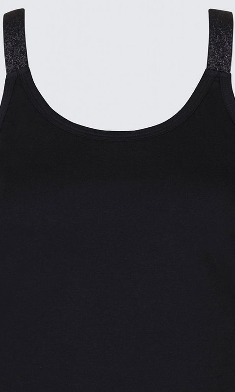 Svart Linne Med Lurexband TARA Ze-Ze