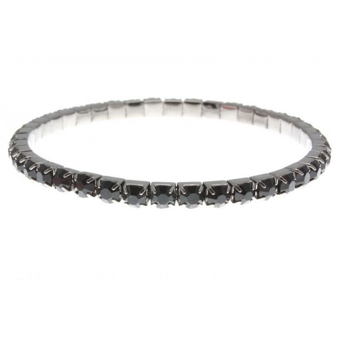Huvudbild Elastiskt Svart Strass armband  Från Idar
